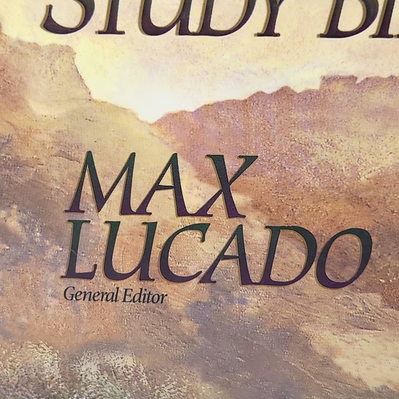The Inspirational Study Bible Max Lucado Hard Cover New King James 1995 NKJV - Picture 3 of 7